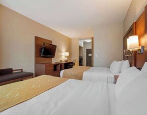 Day use twin room with work desk at Comfort Suites Alexandria, LA.