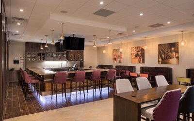 Hotel bar at Crowne Plaza Chicago SW.