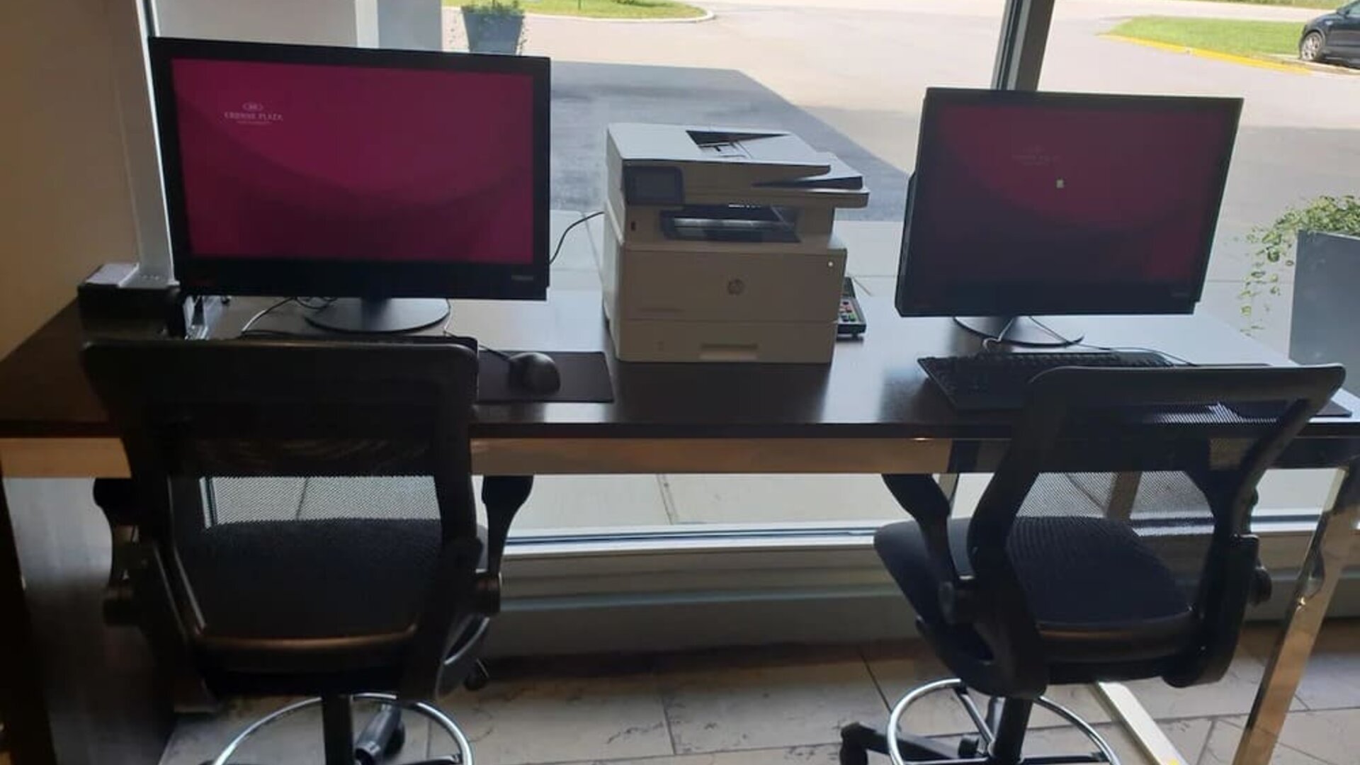 Business center at Crowne Plaza Chicago SW.