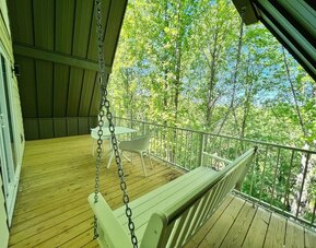 Cabin' balcony at SKYLARANNA Resort & Spa.