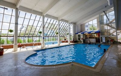 Indoor pool at Sea Crest Beach Hotel.
