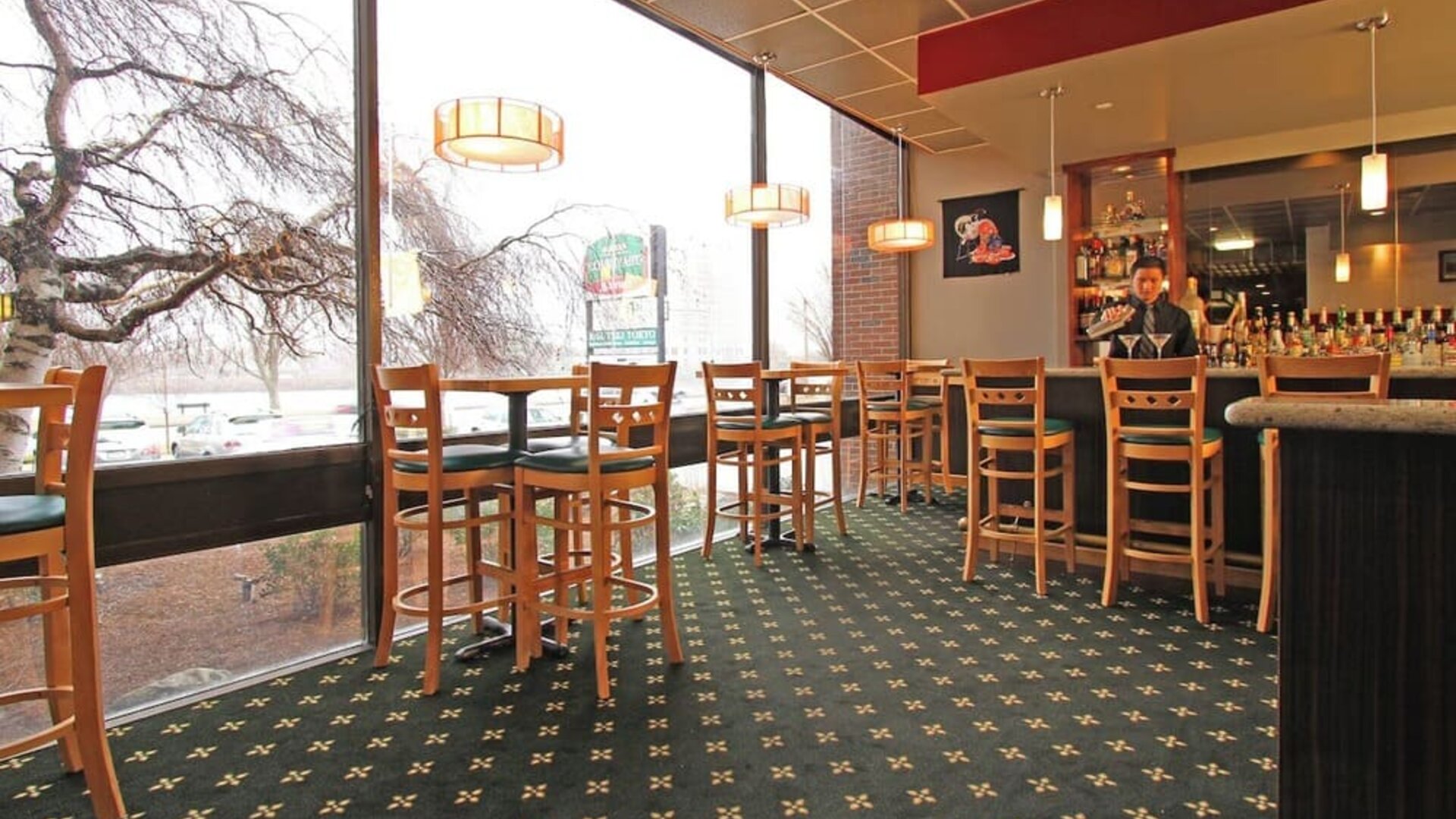 On-site bar at Courtyard Boston Cambridge.