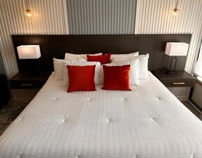 King room at The Irish Inn Boutique Hotel.