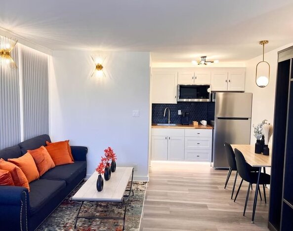 Day room with kitchen at The Irish Inn Boutique Hotel.