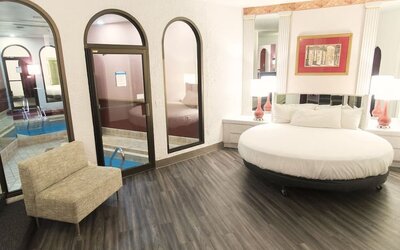 Romantic king room at Cove Haven Resort.