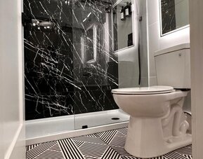 Guest bathroom at The Irish Inn Boutique Hotel.