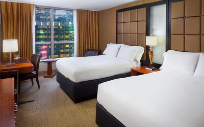 Queen beds at Millennium Hotel Broadway Times Square.