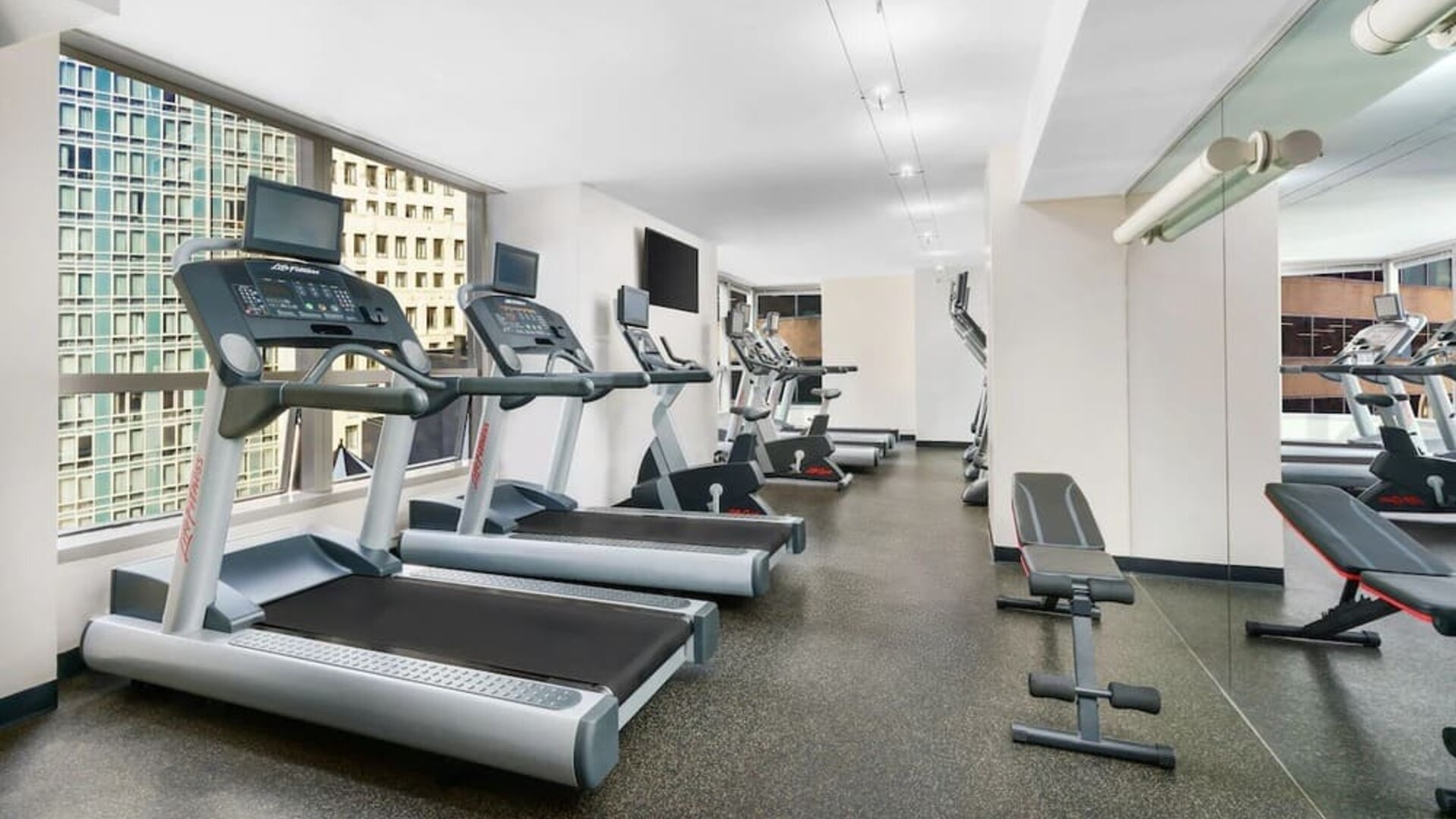 Fitness center at Millennium Hotel Broadway Times Square.
