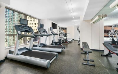 Fitness center at Millennium Hotel Broadway Times Square.