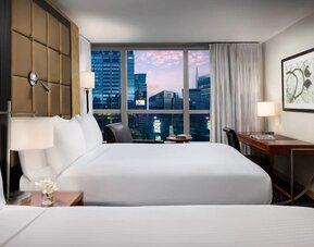 Queen beds at Millennium Hotel Broadway Times Square.