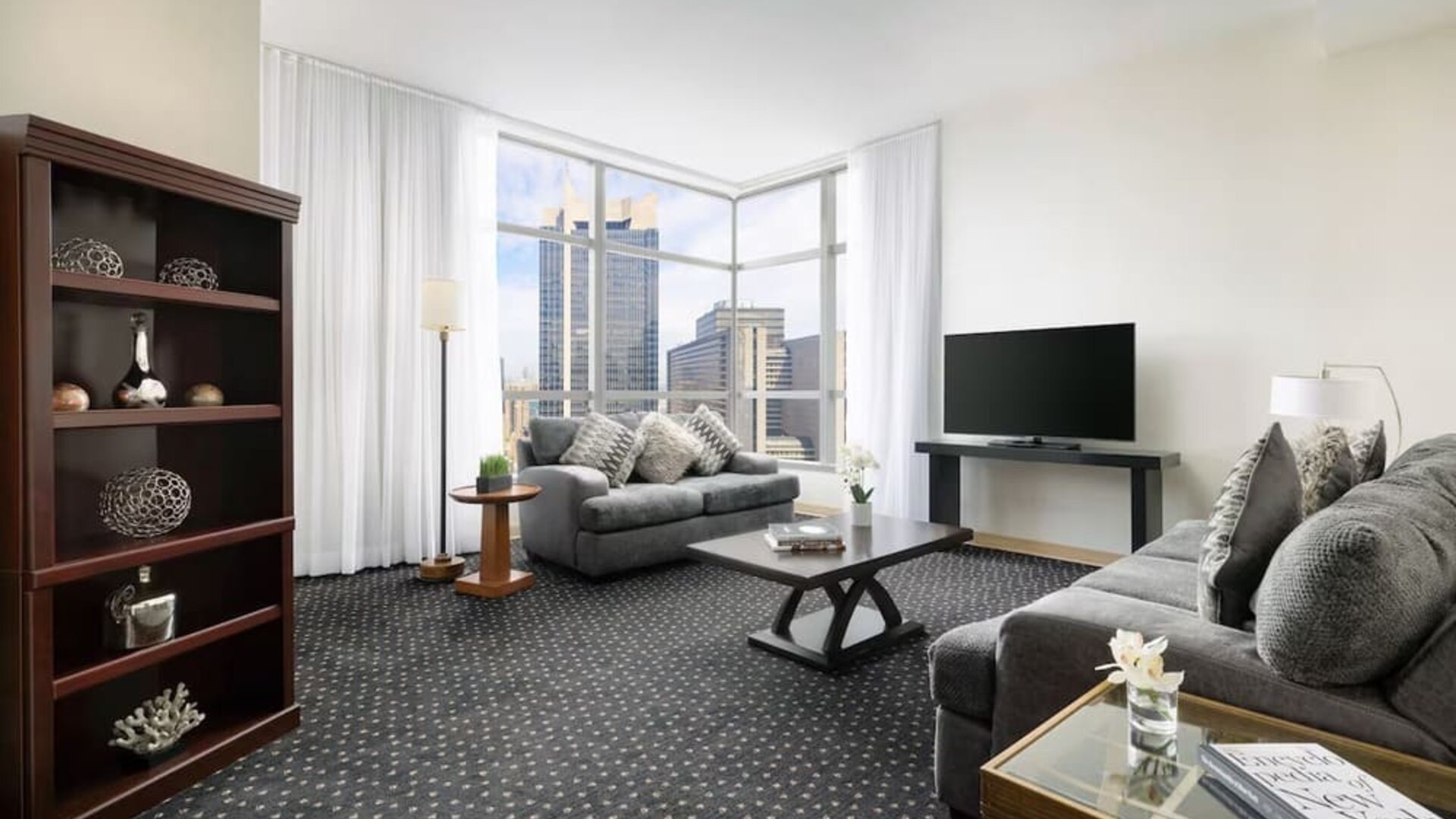 King room with lounge at Millennium Hotel Broadway Times Square.