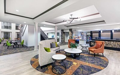 Lobby seating at Homewood Suites By Hilton Shreveport.