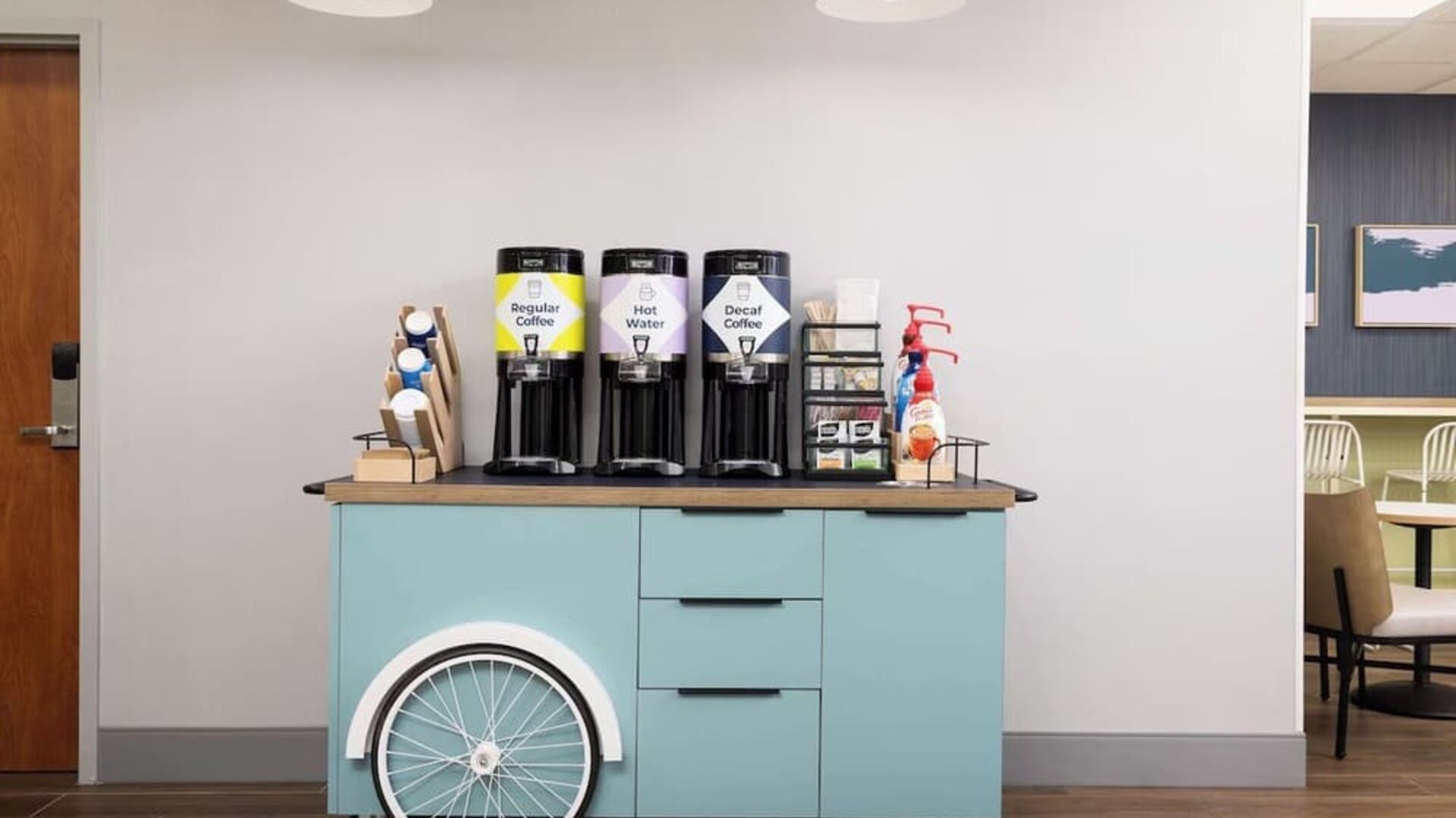 Coffee station at Spark By Hilton Guelph.