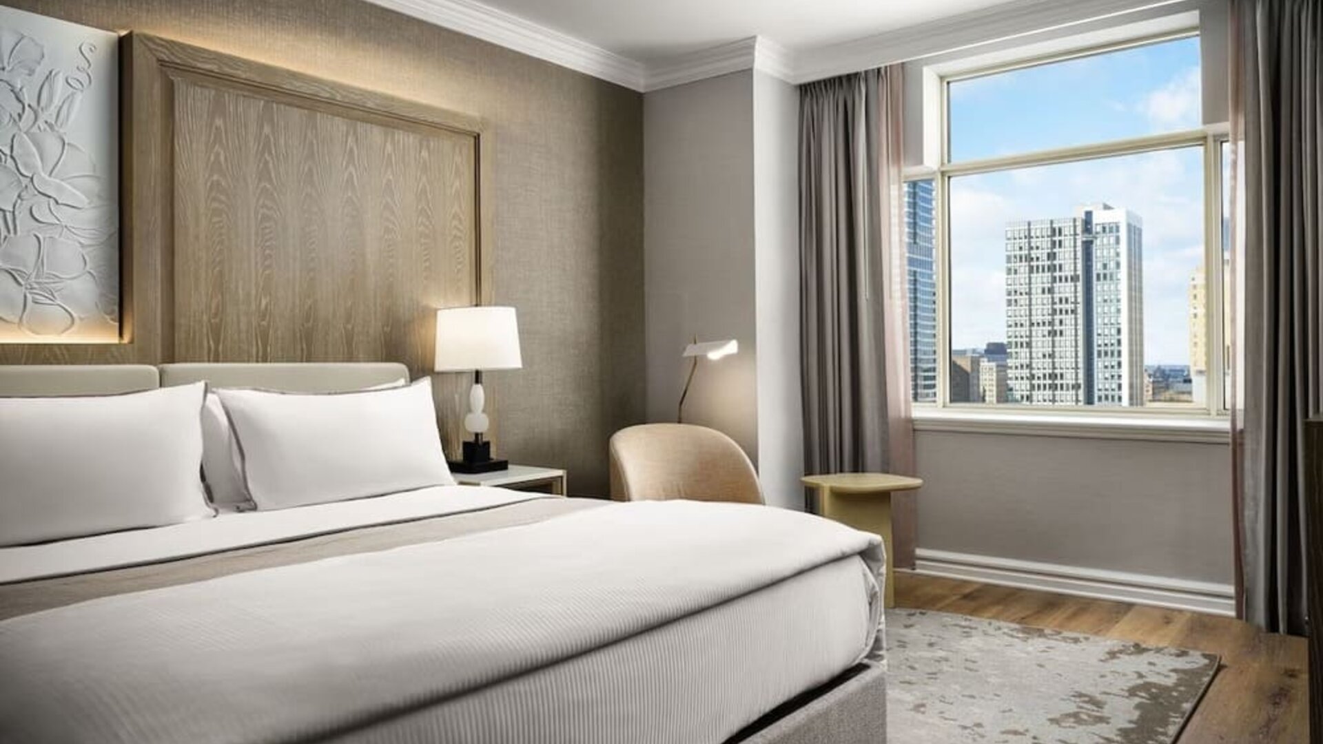 Delux king room with natural light at The Westin Philadelphia.
