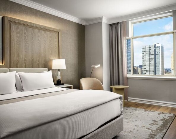 Delux king room with natural light at The Westin Philadelphia.