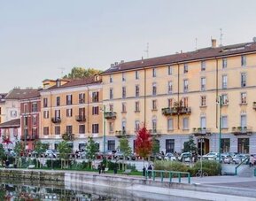 City streets at Aiello Rooms.
