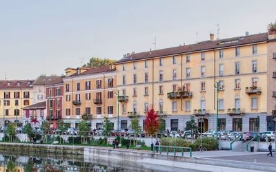 City streets at Aiello Rooms.
