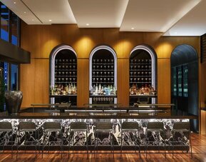 On-site bar at AC Hotel New York Times Square.