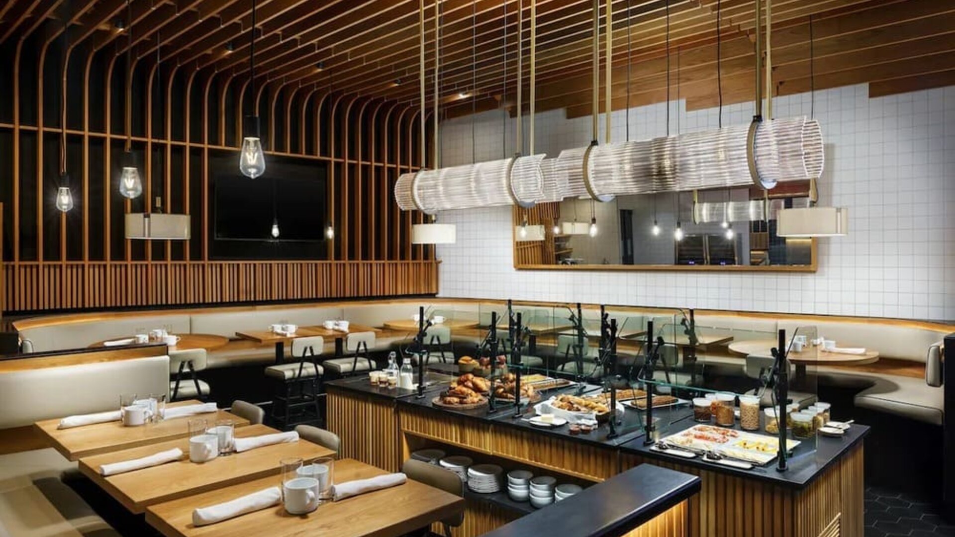 On-site restaurant at AC Hotel New York Times Square.