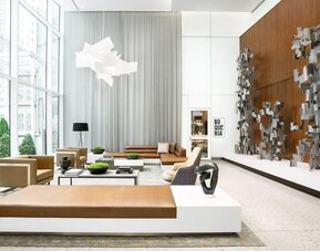 Lobby area at AC Hotel New York Times Square.