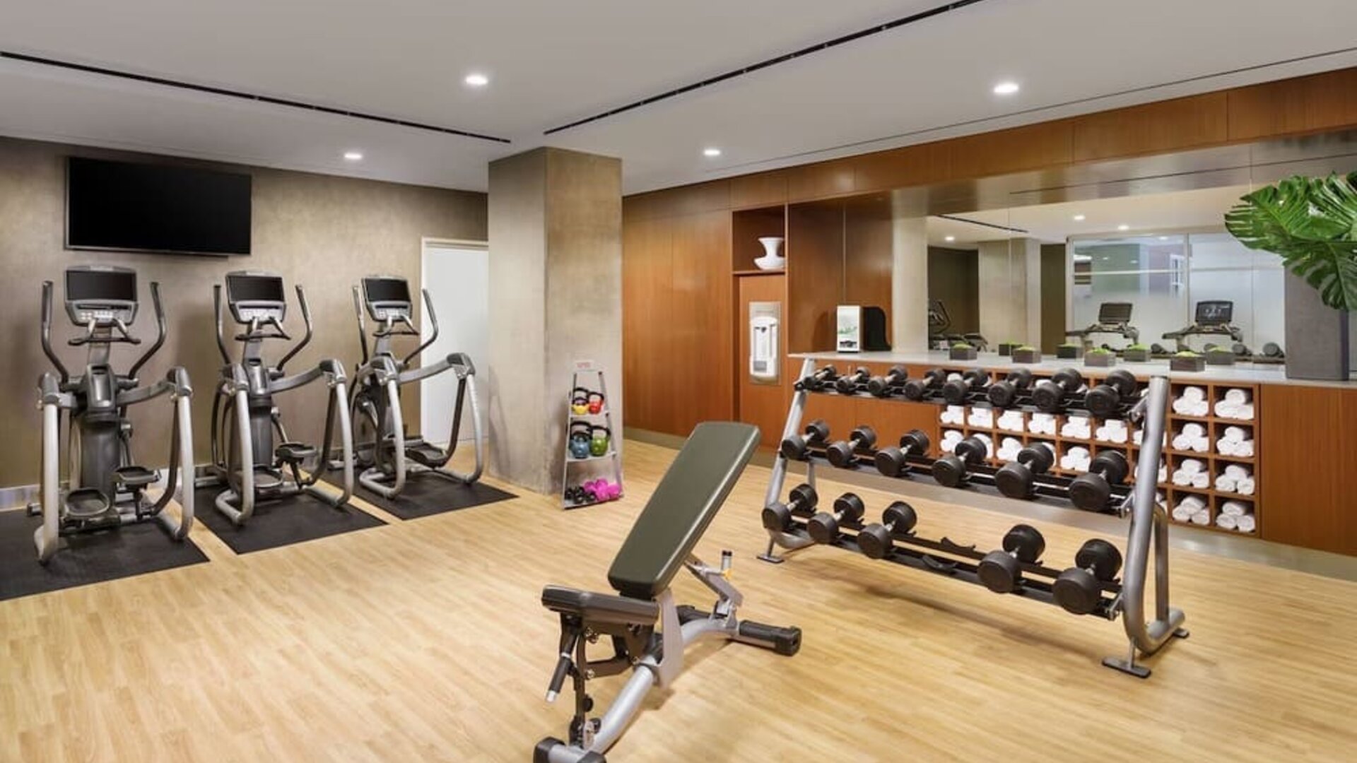 Well equipped fitness center at AC Hotel New York Times Square.