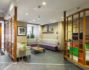Hotel lobby at Hampton Inn Manhattan Chelsea.