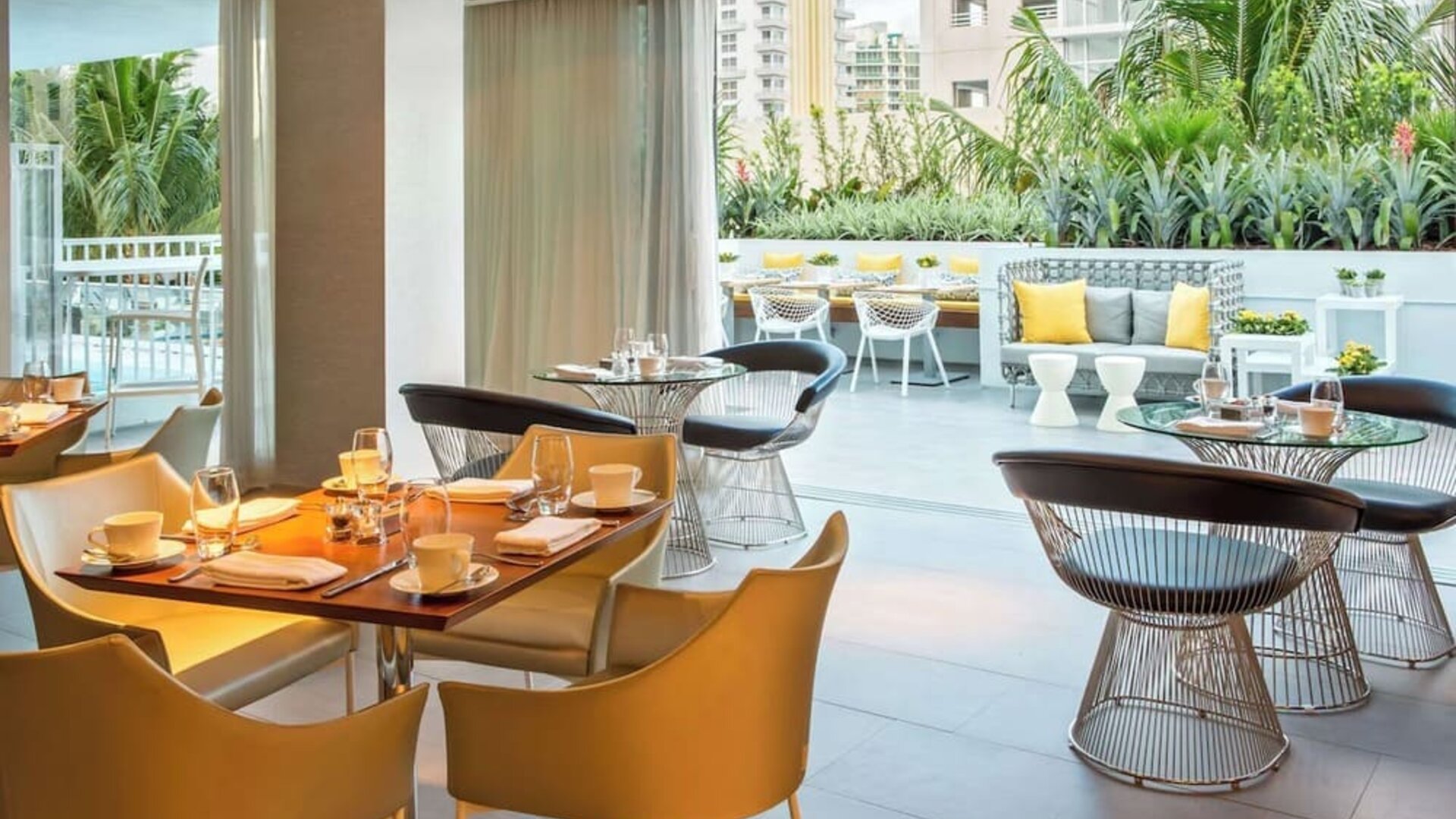 On-site restaurant at Hyatt Centric Miami South Beach.