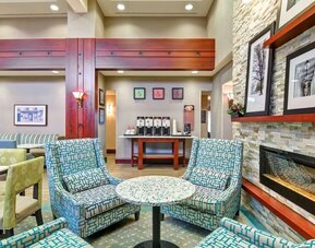 Lobby seating at Hampton Inn And Suites Guelph.