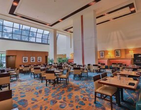 On-site restaurant at Hilton Miami Airport Blue Lagoon.