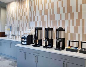 Coffee station at DoubleTree By Hilton Long Island City, NY.