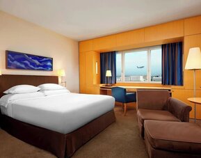 Day use room at Sheraton Paris Charles De Gaulle Airport Hotel.