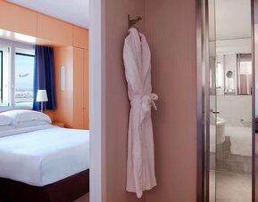 Day use room at Sheraton Paris Charles De Gaulle Airport Hotel.