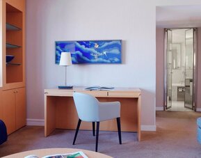 Day use room at Sheraton Paris Charles De Gaulle Airport Hotel.