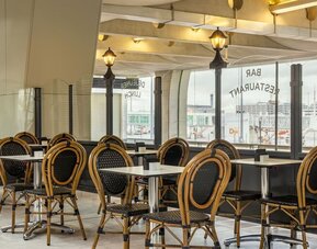 Dining room at Sheraton Paris Charles De Gaulle Airport Hotel.