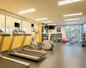Fitness center at Hampton Inn & Suites Denver Tech Center.