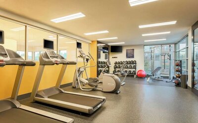Fitness center at Hampton Inn & Suites Denver Tech Center.