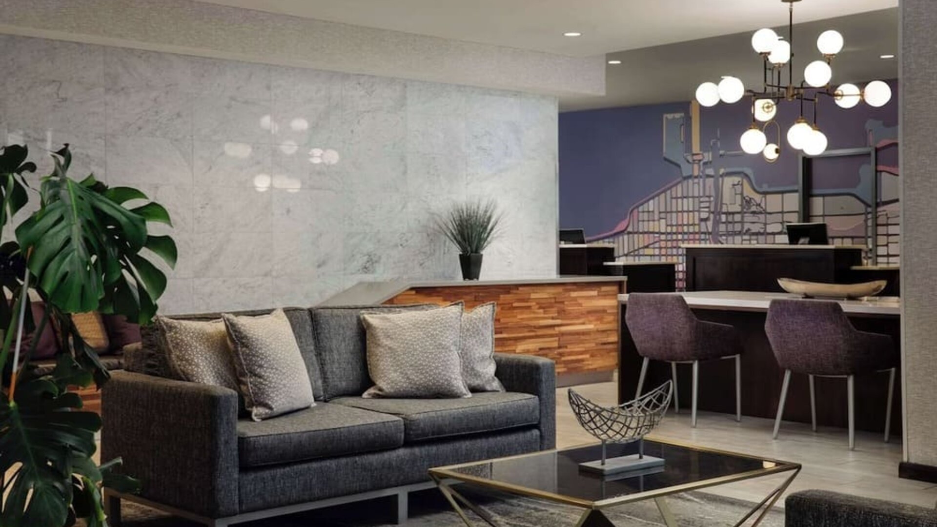 Lobby seating at Homewood Suites By Hilton Chicago Downtown/Magnificent Mile.