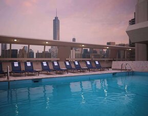 Outdoor pool at Homewood Suites By Hilton Chicago Downtown/Magnificent Mile.