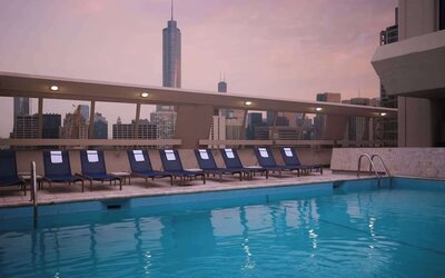Outdoor pool at Homewood Suites By Hilton Chicago Downtown/Magnificent Mile.