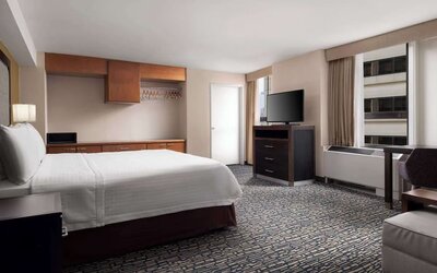 Day use room at Homewood Suites By Hilton Chicago Downtown/Magnificent Mile.
