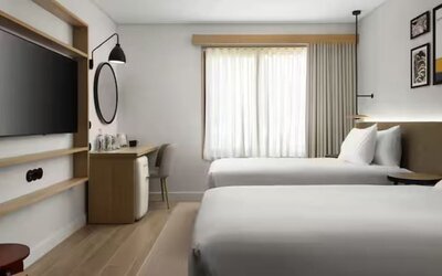 Day use room at Hilton Garden Inn Rome Colosseum.