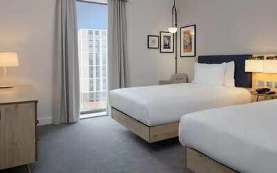 Day use room at Hilton Garden Inn Rome Colosseum.