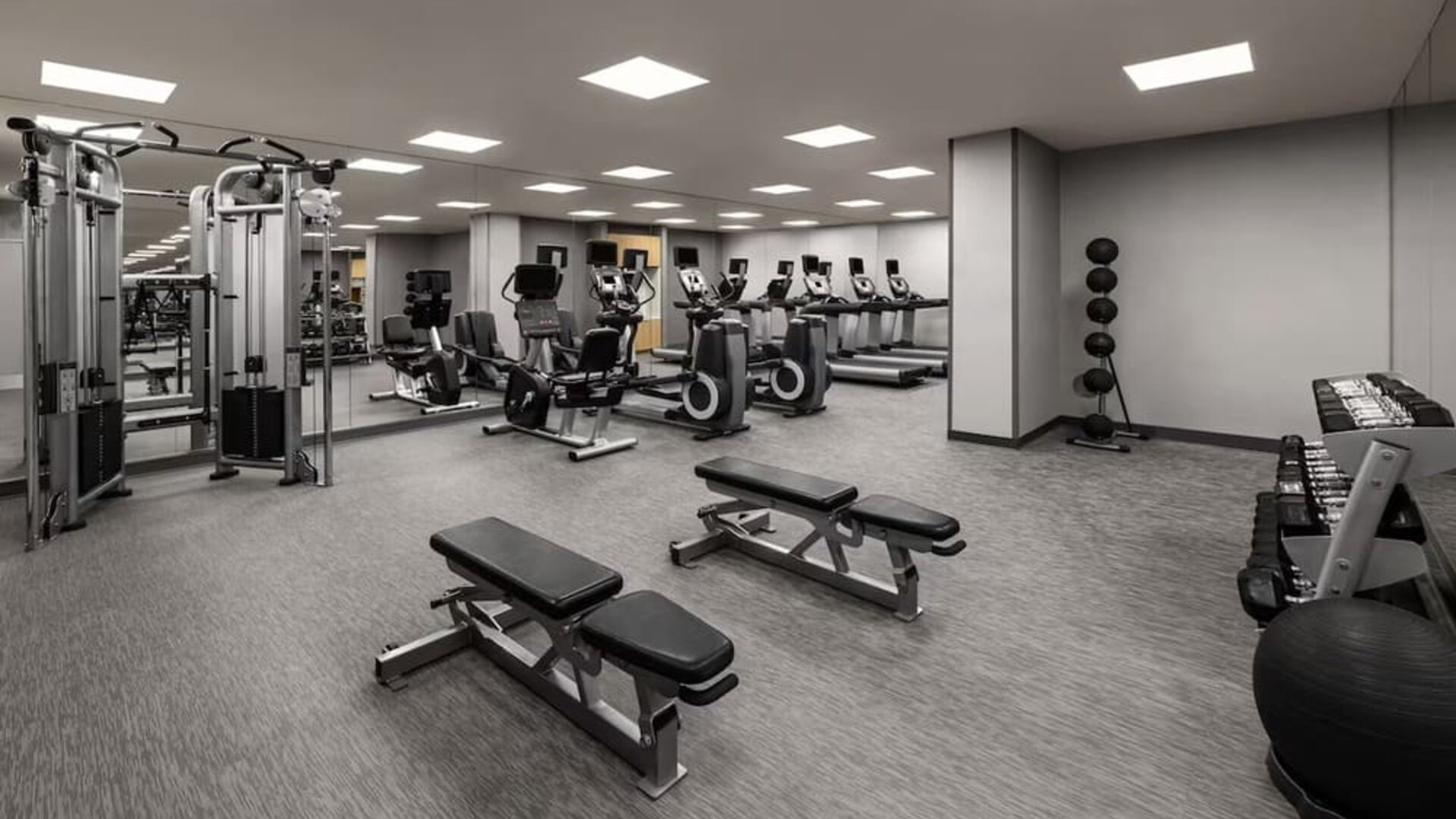 Fitness center at Courtyard San Diego Downtown.