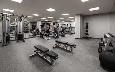 Fitness center at Courtyard San Diego Downtown.