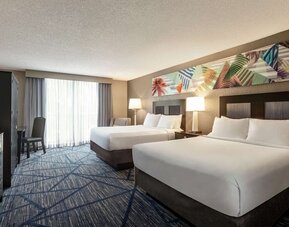 Day use twin room with work desk at Embassy Suites By Hilton Miami - International Airport.