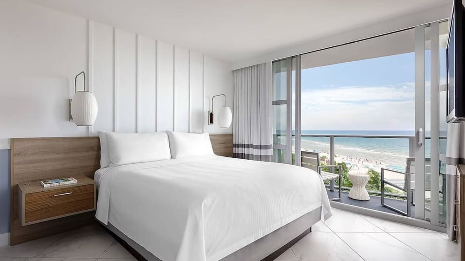 King room with balcony and private bathroom at Cadillac Hotel & Beach Club, Autograph Collection.