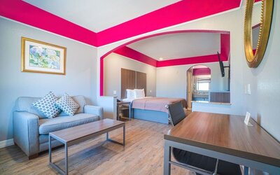 Day use room at Hotel Bliss Kemah Boardwalk.