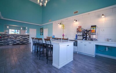 Kitchen available at Hotel Bliss Kemah Boardwalk.