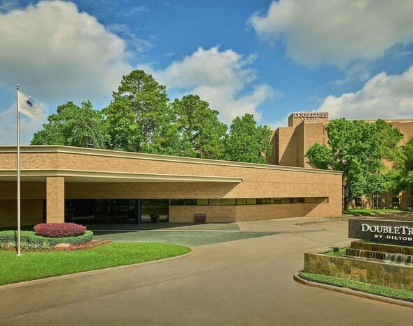 Hotel exterior at DoubleTree By Hilton Houston Intercontinental Airport.