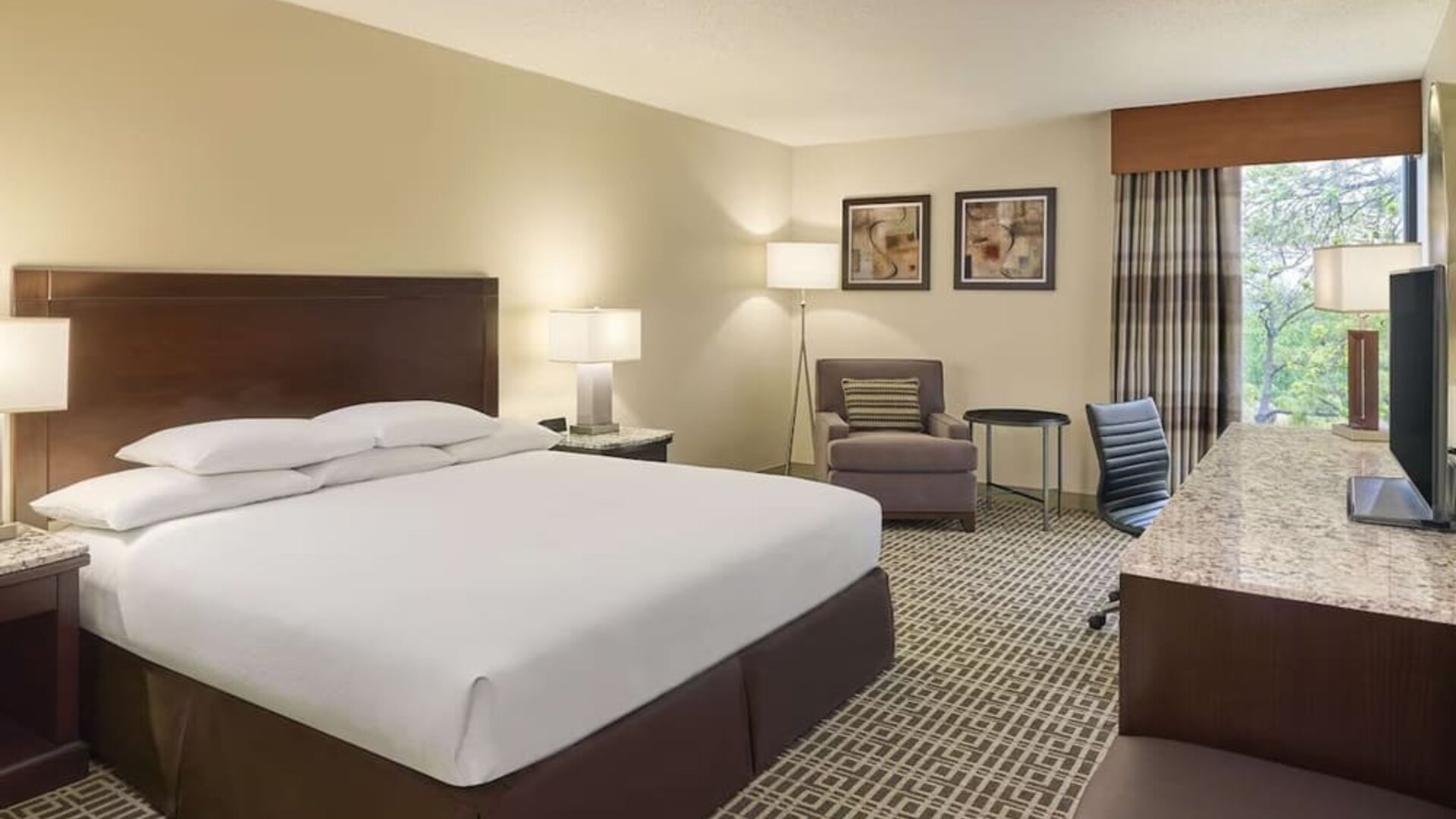 Day use room with TV at DoubleTree By Hilton Houston Intercontinental Airport.